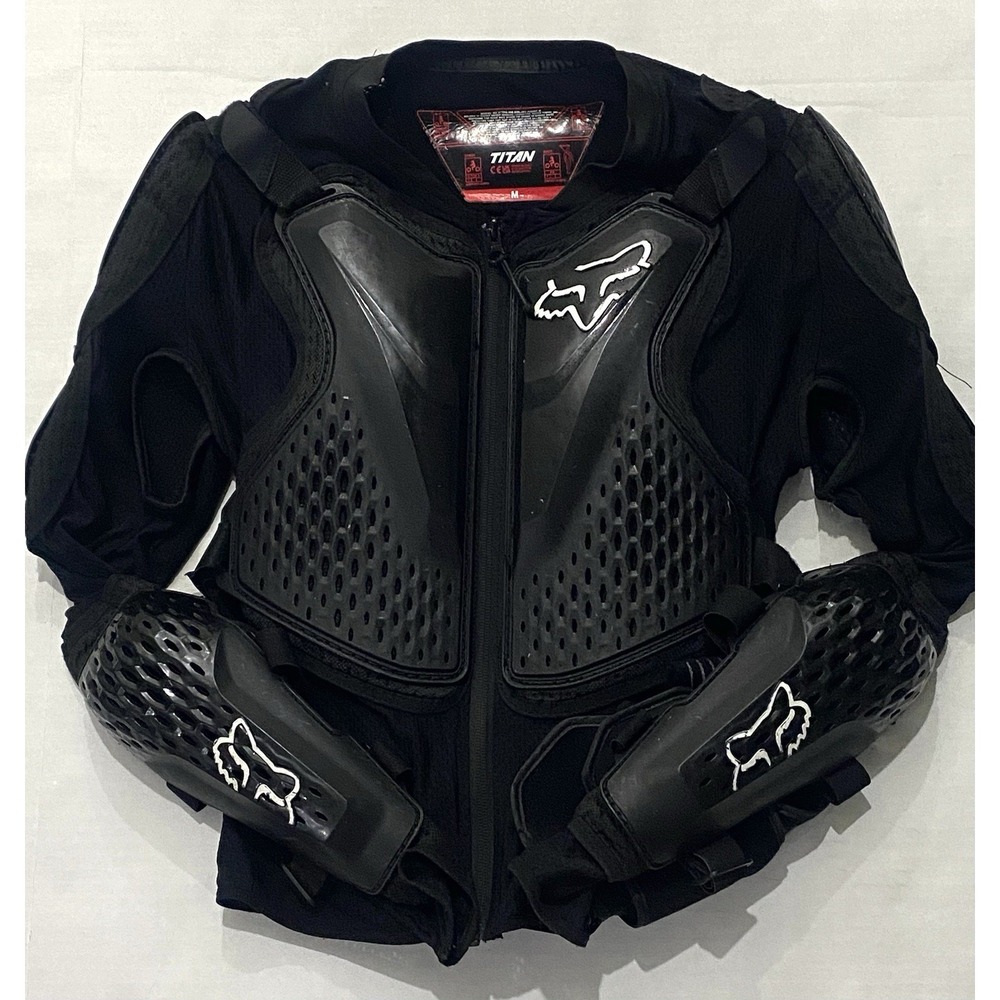 Fox Racing Titan Sport Jacket Motocross Body Armor Black Size Medium
